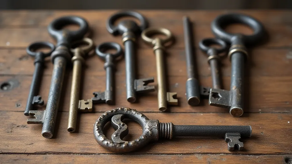 19th Century Iron and Brass Keys