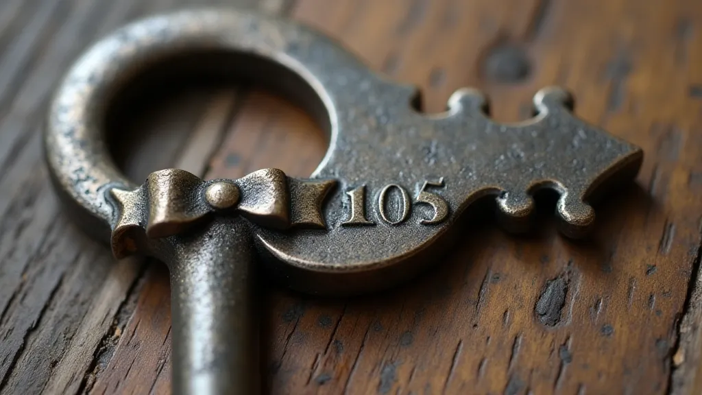 19th-century American antique bit key