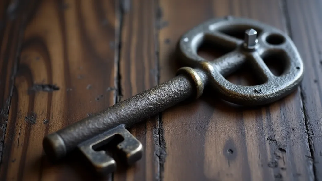 Antique iron key