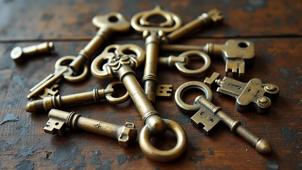 Collection of antique keys