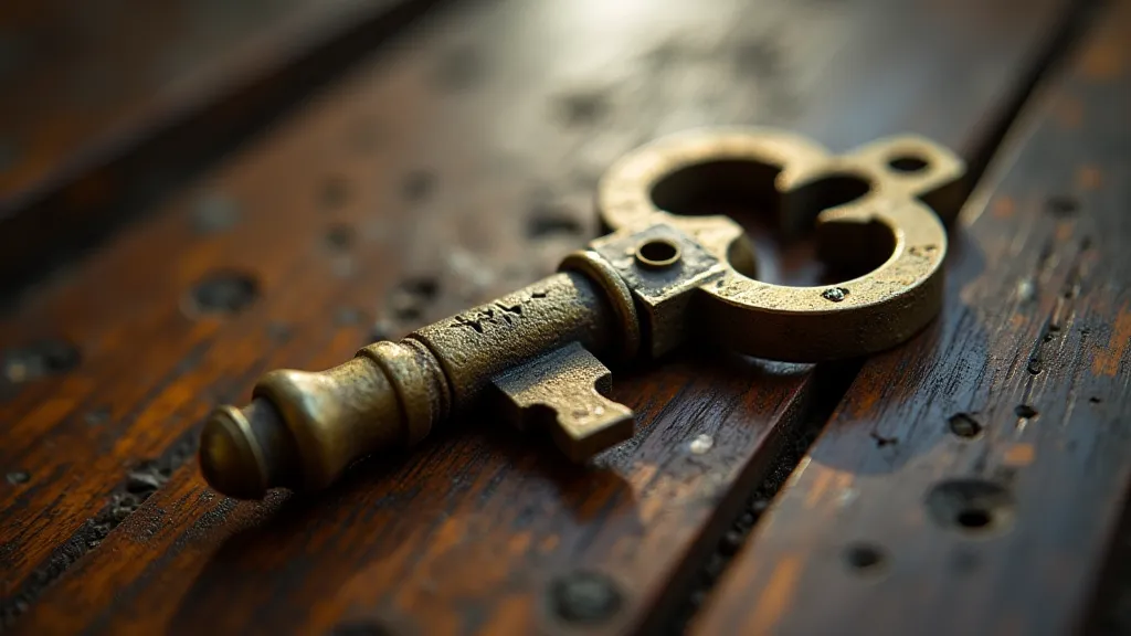 Antique brass master key