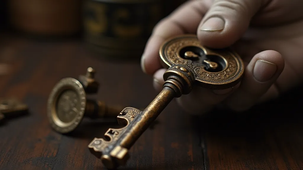 Antique key at an auction