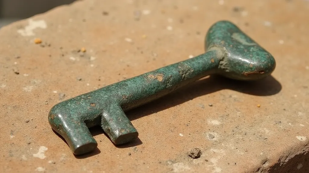 Ancient Egyptian bronze key