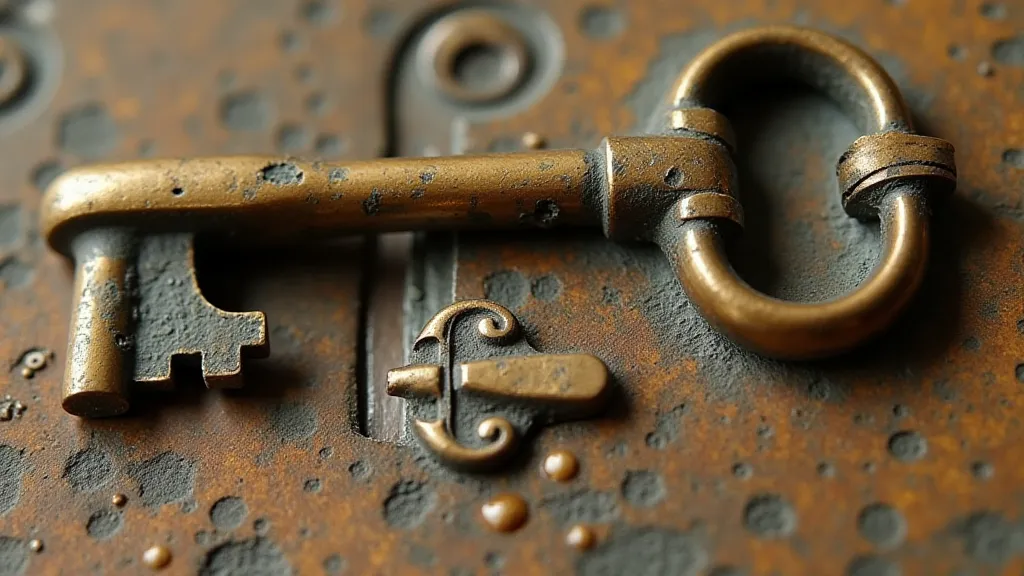 Ancient Egyptian lock and key