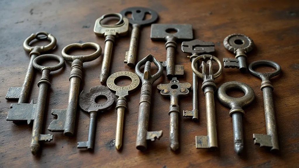 Collection of antique keys