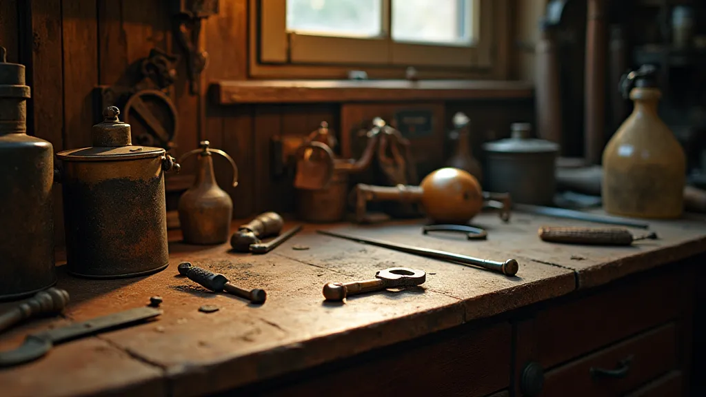Vintage locksmith's workshop