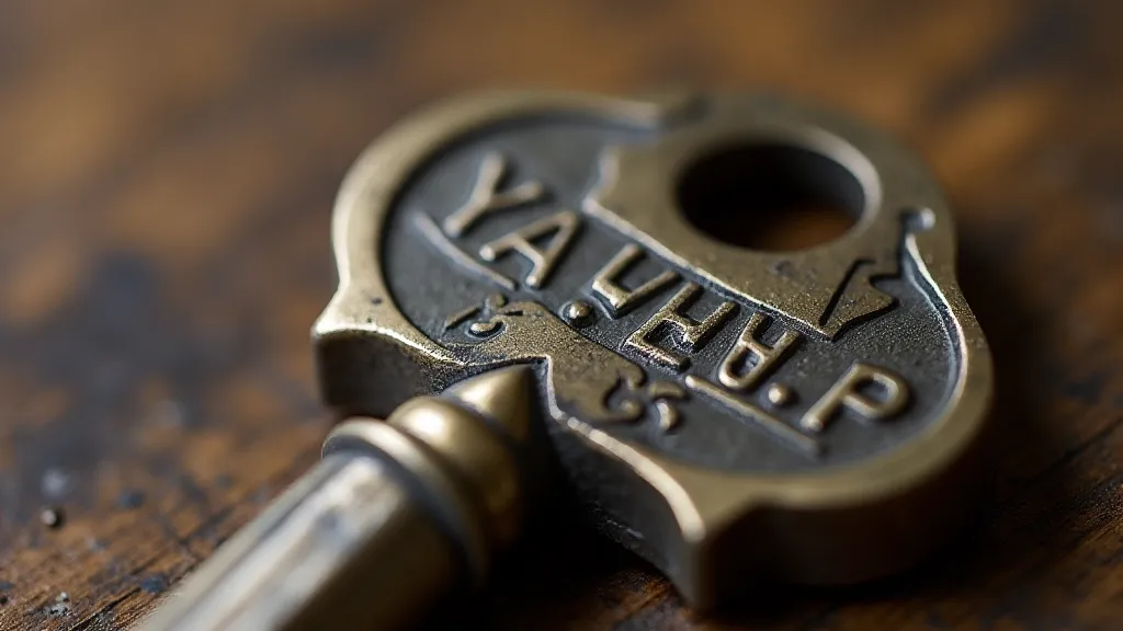Antique key with Yale & Sons maker's mark